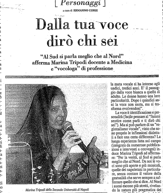 Dalla tua voce ti dirò chi sei – Denaro 21 gennaio 2012