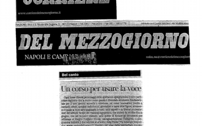 Un corso per usare la voce – Corriere del mezzogiorno (29 ottobre 2012)