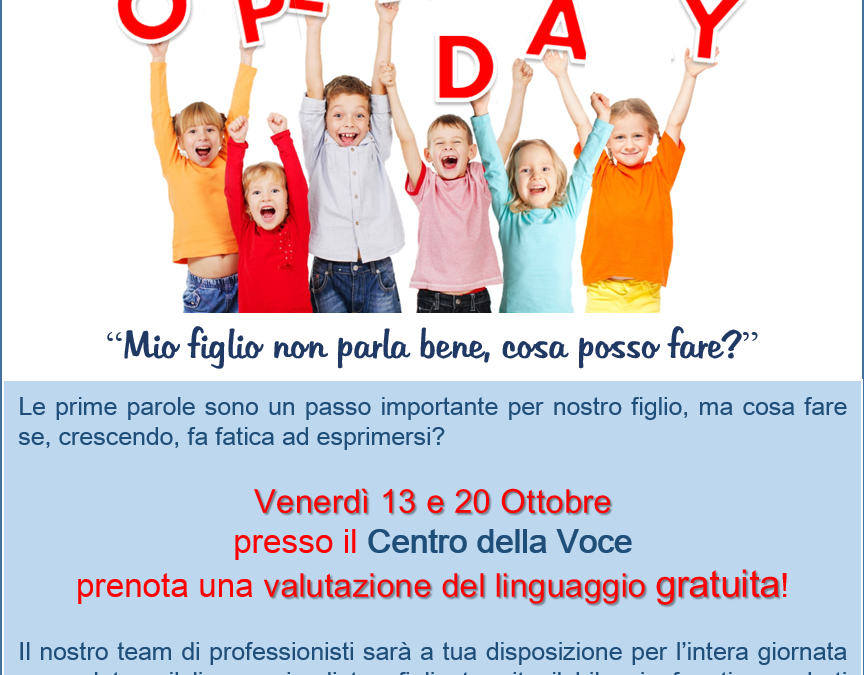 Open Day – Venerdì 13 e 20 ottobre 2017